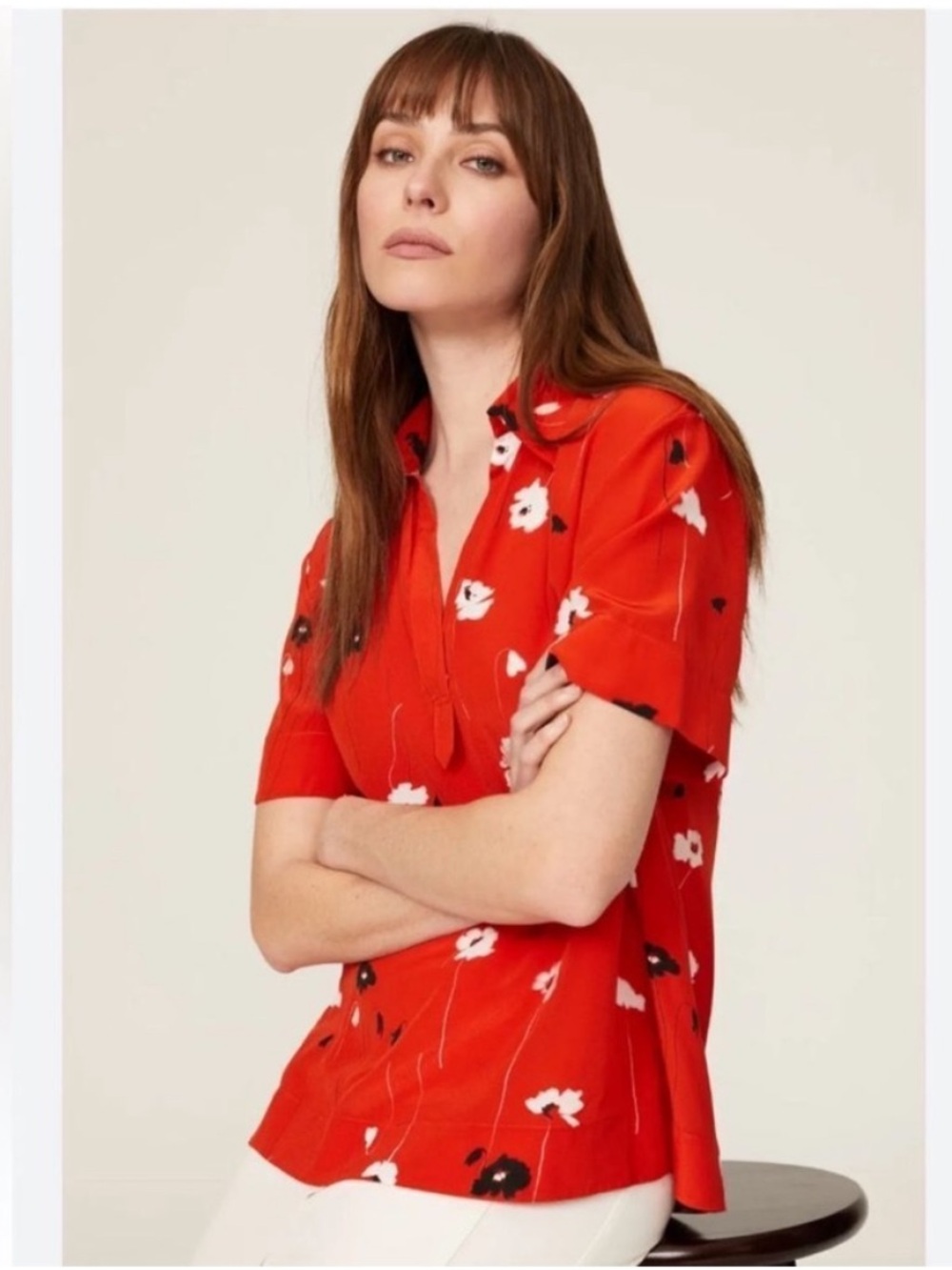 Jason Wu Top 2 Silk Red - Picture 3 of 13